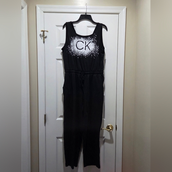 Calvin Klein Womens Black Sleeveless Jumpsuit - Picture 1 of 5